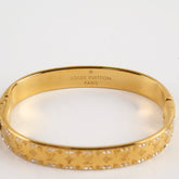Louis Vuitton Nanogram Strass Bracelet Gold Tone Size S